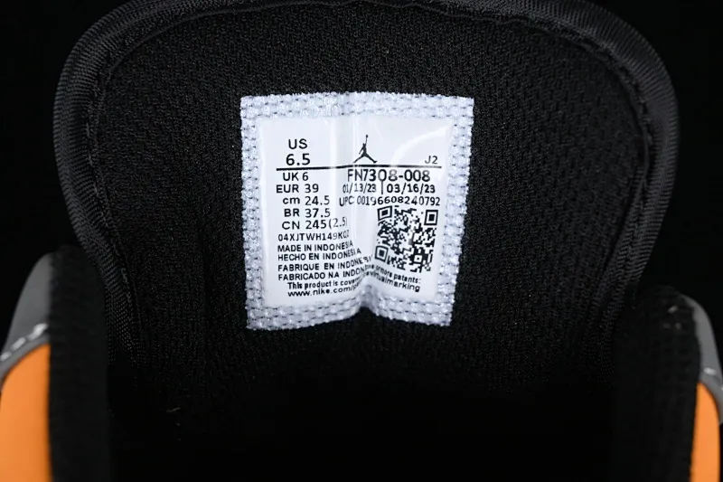 All categories Air Jordan Jordan series basketball shoes Air Jordan 1 Low Z version Air Jordan 1 Low "Black Orange" AJ1 Joe 1 light stone black and yellow FN7308-008